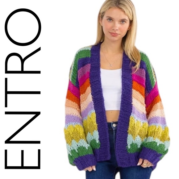 entro Sweaters - 591: ENTRO NWT SWEATER CARDIGAN (C)